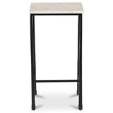 River Side Table, Botticino Marble-Furniture - Accent Tables-High Fashion Home