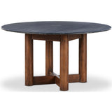 Rohan Dining Table, Black Marble-Furniture - Dining-High Fashion Home