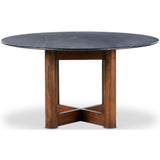 Rohan Dining Table, Black Marble-Furniture - Dining-High Fashion Home