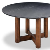 Rohan Dining Table, Black Marble-Furniture - Dining-High Fashion Home