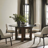 Rohan Dining Table, Black Marble-Furniture - Dining-High Fashion Home