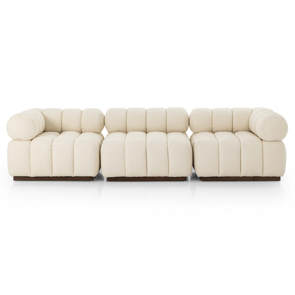 Roma 3-Piece Sofa, Durham Cream-Furniture - Sofas-High Fashion Home