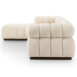 Roma 4-Piece Sectional w/Ottoman, Durham Cream-Furniture - Sofas-High Fashion Home