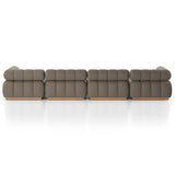 Roma Outdoor 4-Piece Sectional, Alessi Fawn-Furniture - Sofas-High Fashion Home