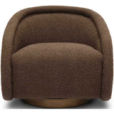 Rory Swivel Chair, Brown Boucle-Furniture - Chairs-High Fashion Home