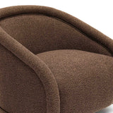 Rory Swivel Chair, Brown Boucle-Furniture - Chairs-High Fashion Home