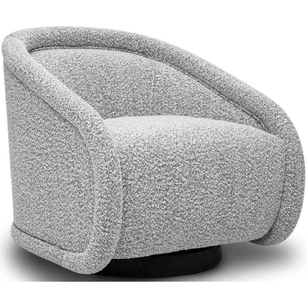 Rory Swivel Chair, Grey Boucle-Furniture - Chairs-High Fashion Home