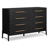 Rosedale 8 Drawer Dresser, Ebony Oak-Furniture - Bedroom-High Fashion Home