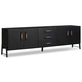 Rosedale Media Console, Ebony Oak