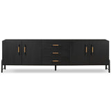 Rosedale Media Console, Ebony Oak