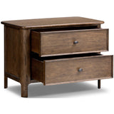 Russ Nightstand, Aged Oak-Furniture - Bedroom-High Fashion Home