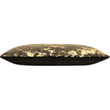 Safara Lumbar Pillow, Black/Gold-Accessories-High Fashion Home