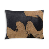 Sayra Lumbar Pillow, Black/Gold-Accessories-High Fashion Home