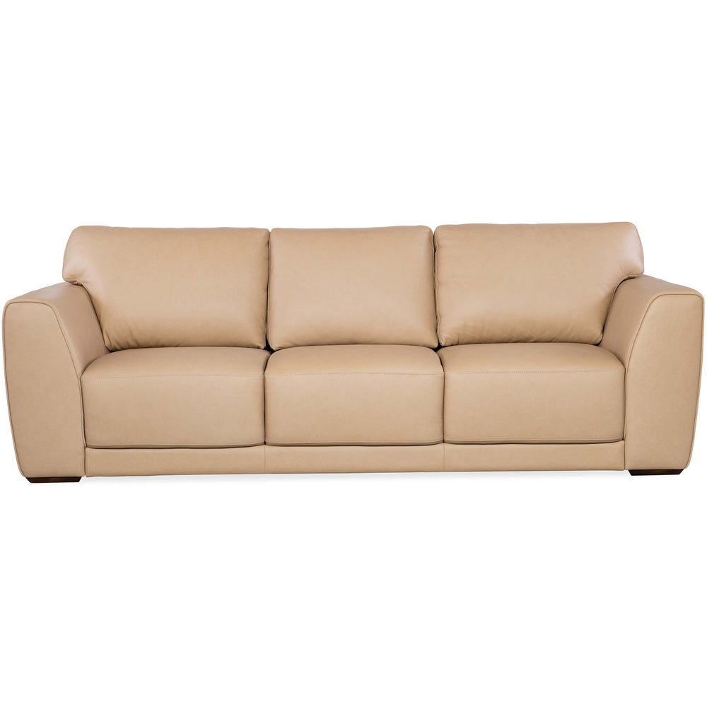 Keys Leather Sofa, Verona Biscotti