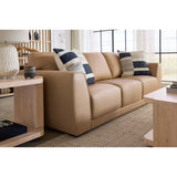 Keys Leather Sofa, Verona Biscotti