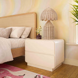 Sagura Nightstand, Cream-Furniture - Bedroom-High Fashion Home