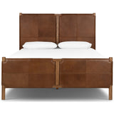 Salado Leather Bed, Heirloom Sienna-Furniture - Bedroom-High Fashion Home