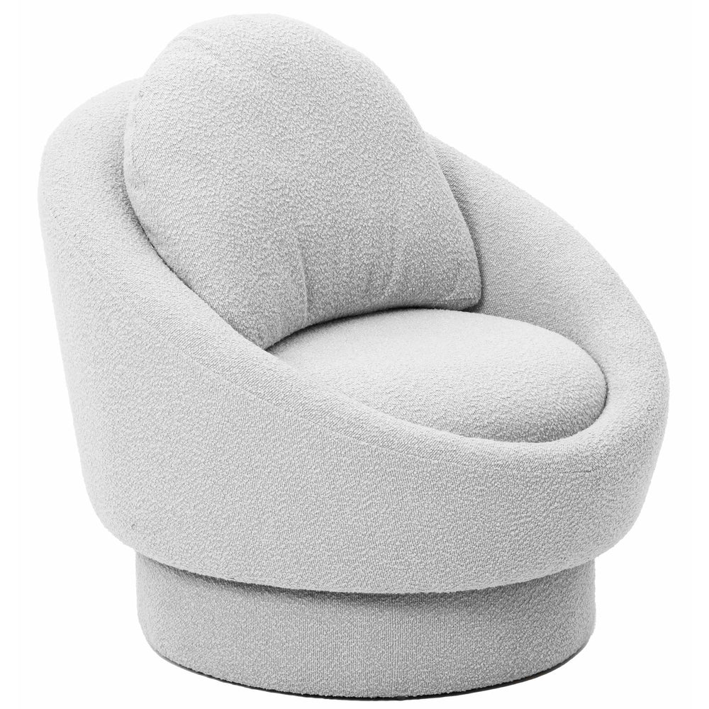 Sammy Swivel Chair, Light Grey-Furniture - Chairs-High Fashion Home