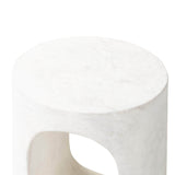 Samson End Table, Textured Lunar-Furniture - Accent Tables-High Fashion Home