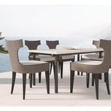 Sanibel Outdoor Dining Table, Terazzo-Furniture - Outdoor-High Fashion Home