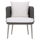 Santa Cruz Outdoor Arm Chair, Cadet Grey-Furniture - Outdoor-High Fashion Home