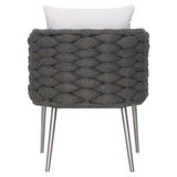 Santa Cruz Outdoor Arm Chair, Cadet Grey-Furniture - Outdoor-High Fashion Home