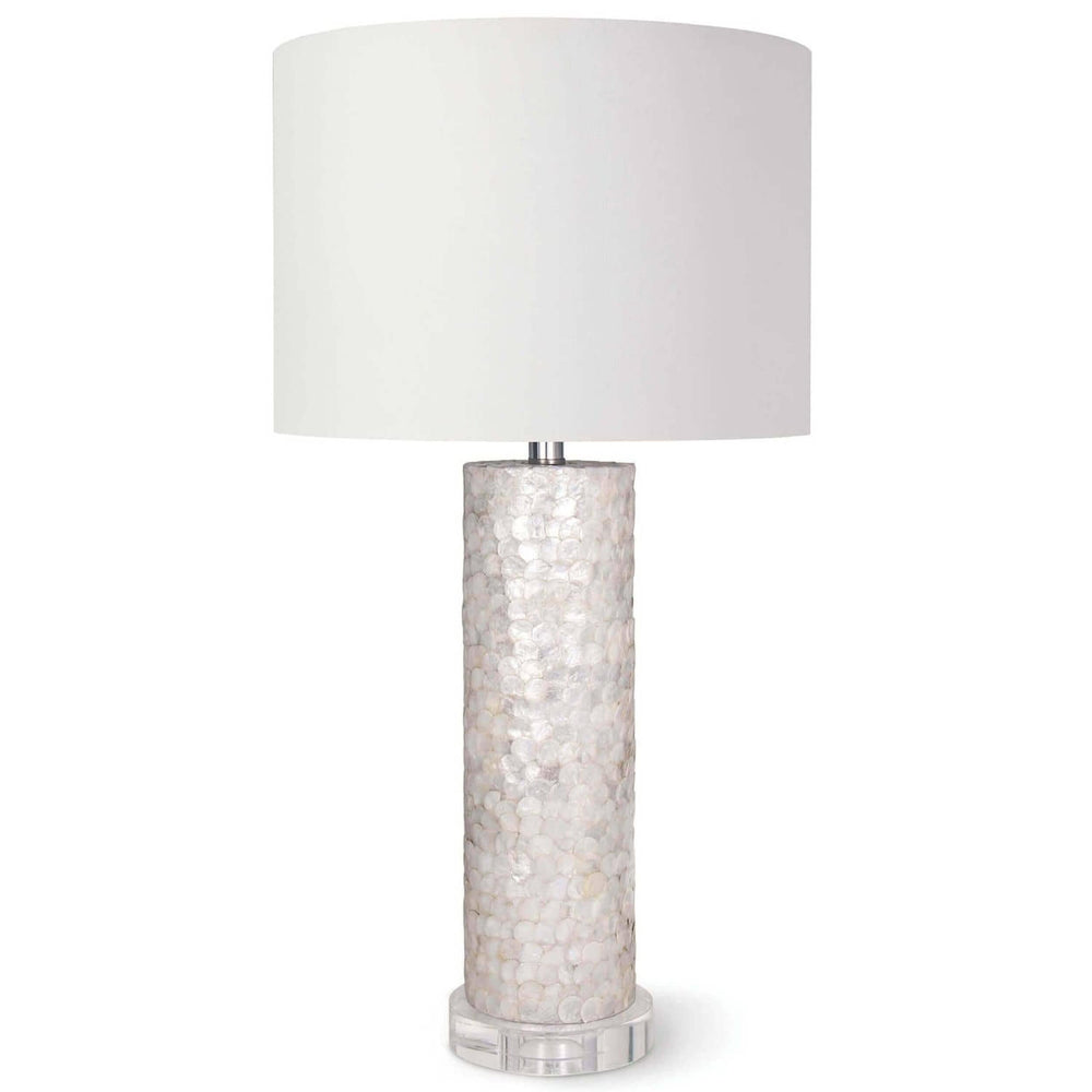 Scalloped Capiz Table Lamp-Lighting-High Fashion Home