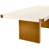 Selena Rectangular Dining Table, Cream-Furniture - Dining-High Fashion Home