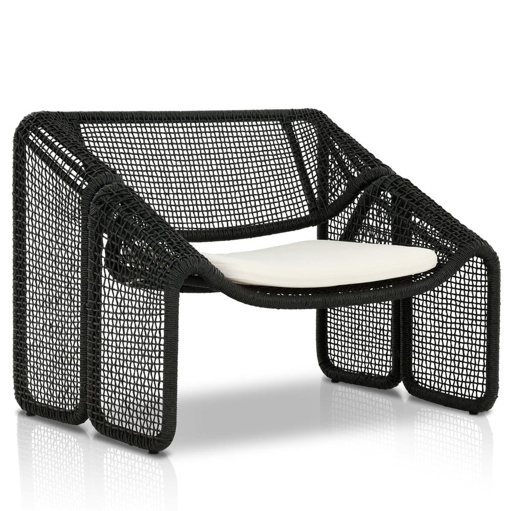 Selma Outdoor Chair, Black Hyacinth-Furniture - Chairs-High Fashion Home