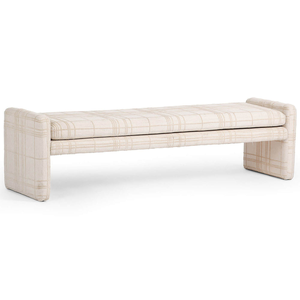 Serena Bench, Sheffield Ivory-Furniture - Benches-High Fashion Home