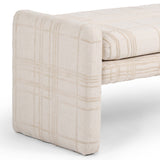 Serena Bench, Sheffield Ivory-Furniture - Benches-High Fashion Home