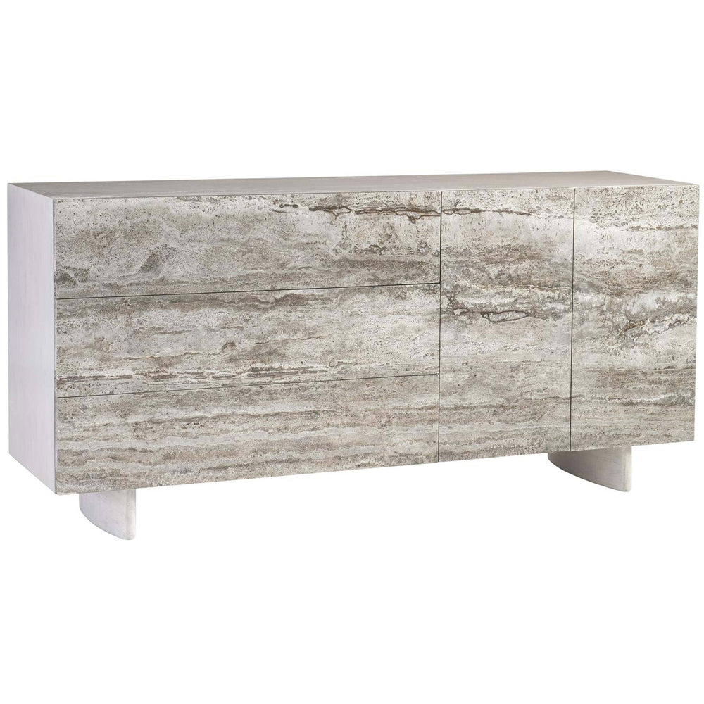 Sereno Buffet, Silver Travertine-Furniture - Storage-High Fashion Home