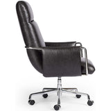 Sherman Leather Desk Chair, Sonoma Black-Furniture - Office-High Fashion Home