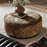 Sinclair Large Round Ottoman, Balkan Ochre