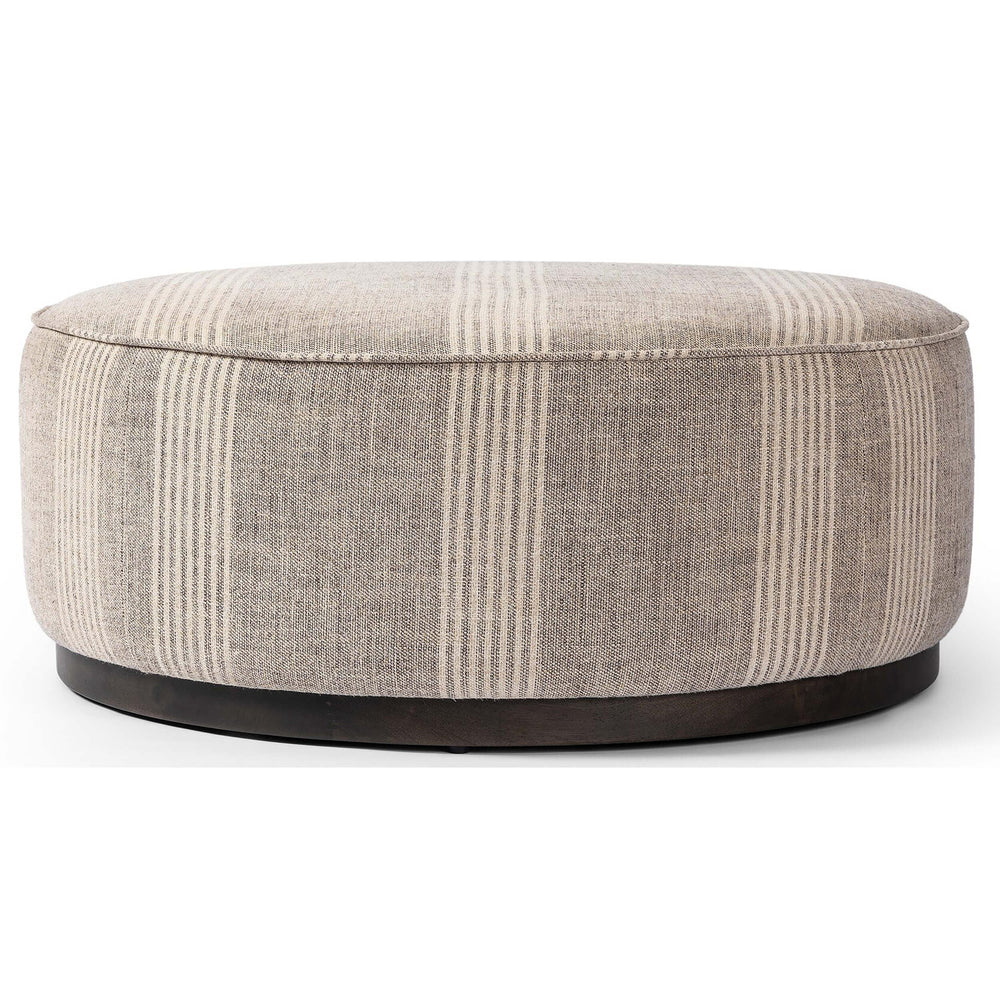 Sinclair Large Round Ottoman, Manchester Flint-Furniture - Chairs-High Fashion Home