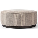 Sinclair Large Round Ottoman, Manchester Flint-Furniture - Chairs-High Fashion Home