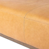 Sinclair Leather Cocktail Ottoman, Palermo Butterscotch-Furniture - Accent Tables-High Fashion Home