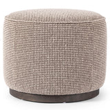 Sinclair Round Ottoman, Barrow Taupe-Furniture - Chairs-High Fashion Home