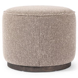 Sinclair Round Ottoman, Barrow Taupe-Furniture - Chairs-High Fashion Home