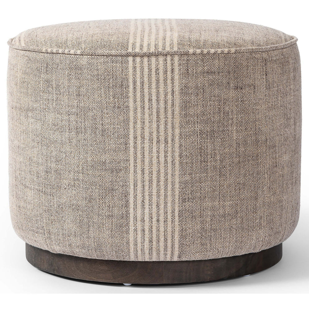 Sinclair Round Ottoman, Manchester Flint-Furniture - Chairs-High Fashion Home