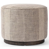 Sinclair Round Ottoman, Manchester Flint-Furniture - Chairs-High Fashion Home