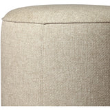 Sinclair Round Outdoor Ottoman, Hayes Cream-Furniture - Benches-High Fashion Home