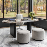 Sinclair Round Ottoman, Knoll Domino