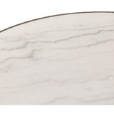 Skye 42" Round Dining Table, White Marble