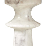 Skylar End Table, Polished White Marble-Furniture - Accent Tables-High Fashion Home