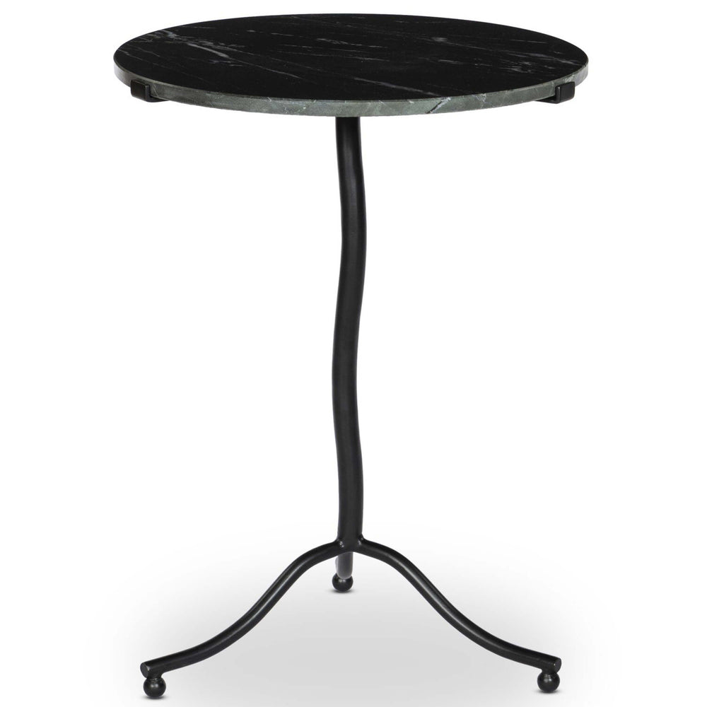 Sophie End Table, Black Marble-Furniture - Accent Tables-High Fashion Home