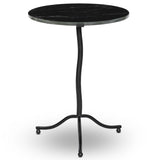 Sophie End Table, Black Marble-Furniture - Accent Tables-High Fashion Home