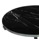 Sophie End Table, Black Marble-Furniture - Accent Tables-High Fashion Home