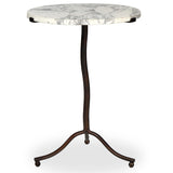 Sophie End Table, White Marble