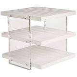 St. Kitts End Table, White Sand-Furniture - Accent Tables-High Fashion Home